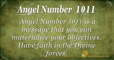 1011 Angel Number Meaning